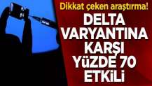 Dikkat çeken araştırma! Delta varyantına karşı yüzde 70 etkili