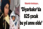 'Diyarbakır'da 825 çocuk bu yıl anne oldu'