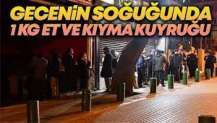 Dondurucu soğukta ‘1 kilo kıyma’ kuyruğu