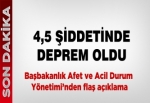 Ege'de 4,5 şiddetinde deprem oldu