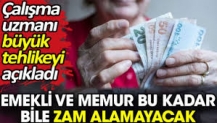 Emekli ve memur bu kadar bile zam alamayacak. Çalışma uzmanı büyük tehlikeyi açıkladı