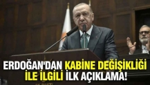 Erdoğan'dan, kabine değişikliği sonrası ilk açıklama