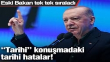 Eski Bakan Zeybek, Erdoğan'ın "tarihi" konuşmasındaki hataları sıraladı