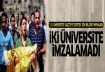 Gazze bildirisine iki üniversite imza atmadı