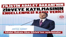 Gürlek: Filistin Adalet Bakanı'nın zirveye katılmasının engellenmesi kaygı verici