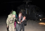 Hamile kadın askeri helikopterle hastaneye kaldırıldı