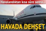 Havada motoru duran uçak acil iniş yaptı