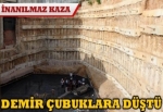 İnşaat temeline düştü