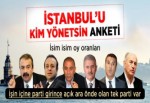 İstanbul'da Kim Başkan Olsun Anketi