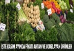 İşte Kasım ayında fiyatı artan ve ucuzlayan ürünler