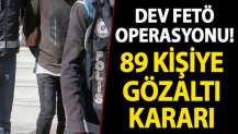 İzmir merkezli FETÖ operasyonunda 89 şüpheliye gözaltı