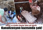 Kanalizasyon kazısında Roma mezarı bulundu