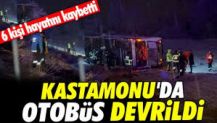 Kastamonu'da otobüs devrildi