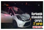 Kurbanlık, otomobile çarptı: 2 yaralı