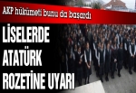 Liselerde Atatürk rozetine uyarı!