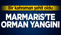 Marmaris’te orman yangını! Bir kahraman şehit oldu