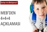 MEB'den 4+4+4 açıklaması