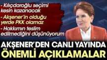 Meral Akşener'den TV100 canlı yayınında önemli açıklamalar