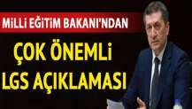 Milli Eğitim Bakanı'ndan çok önemli LGS açıklaması