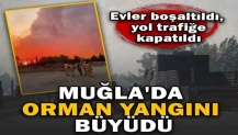 Muğla'da orman yangını büyüdü: Evler boşaltıldı, yol trafiğe kapatıldı