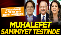 Muhalefet samimiyet testinde