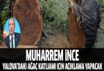 Muharrem İnce, Yaova'daki ağaç katliamı için açıklama yapacak