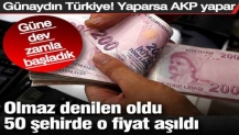 Olmaz denilen oldu 50 şehirde o fiyat aşıldı.Yaparsa AKP yapar