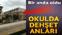 Ordu'da okulda dehşet anları... İstinat duvarı çöktü, eğitime ara verildi