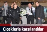 Partizan, İstanbul'da çiçeklerle karşılandı