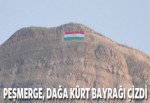 Peşmerge, dağa Kürt bayrağı çizdi