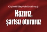 PKK'dan Oslo mesajı: Hazırız, şartsız otururuz