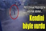 Polise saldıran terörist kendini vurdu