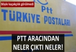 PTT aracından neler çıktı neler!