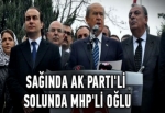 Sağında AK Parti'li solunda MHP'li oğlu