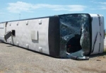 Sakarya'da otobüs devrildi: 41 yaralı