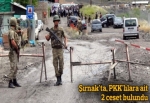 Şırnak'ta, PKK'lılara ait 2 ceset bulundu