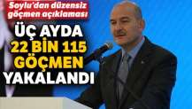 Soylu: Yakalanan düzensiz göçmen sayısı 2021'de 22 bin 115 olarak gerçekleşmiştir