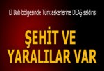 Suriye'de DEAŞ saldırısı, şehit ve yaralılar var