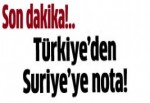 Türkiye'den Suriye'ye nota