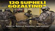 Uşak'ta 'Kökünü Kurutma' operasyonu: 120 şüpheli gözaltında