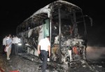 Yanan otobüste 52 yolcu faciadan kurtuldu