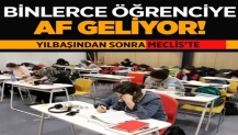 Yılbaşından sonra Meclis'te! Binlerce öğrenciye af geliyor