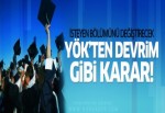 YÖK'den devrim gibi kararı!