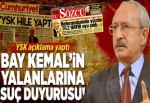YSK'dak Kılıçdaroğlu'na suç duyurusu.