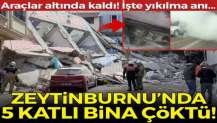 Zeytinburnu'nda bina çöktü! Ekipler bölgeye sevk edildi