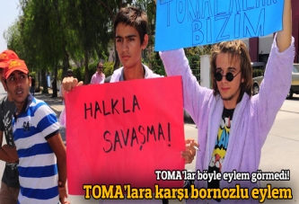 TOMA'lara karşı bornozlu eylem