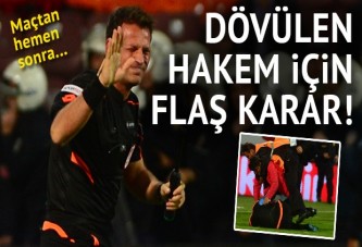 Trabzon'da dövülen hakem için flaş karar!