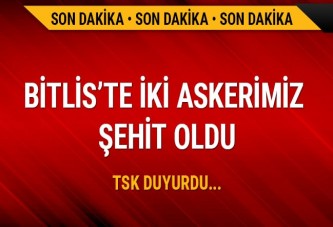 TSK: Bitlis'te 2 silah arkadaşımız şehit düştü