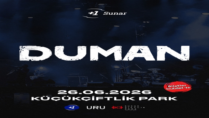 TÜRKÇE ROCK’IN EFSANESİ DUMAN 26 HAZİRAN’DA KÜÇÜKÇİFTLİK PARK’TA!