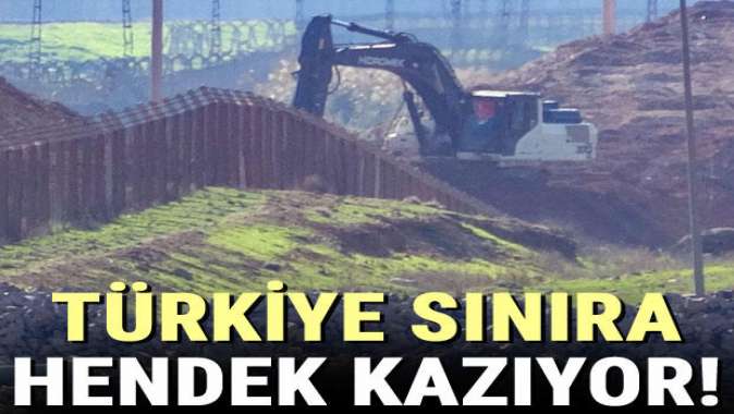 Türkiye Ceylanpınar sınırında hendek kazıyor